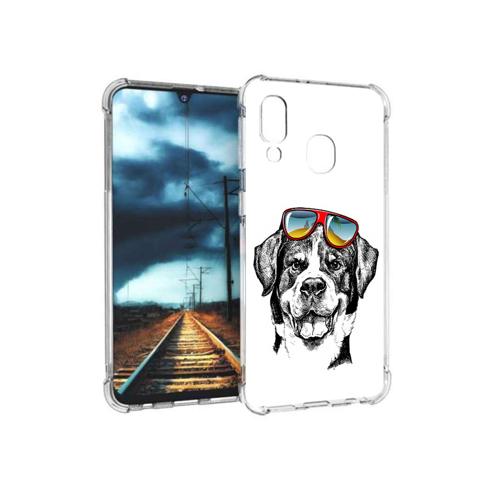 

Чехол MyPads Tocco для Samsung Galaxy A40 счастливая собака (PT128655.504.631), Прозрачный, Tocco