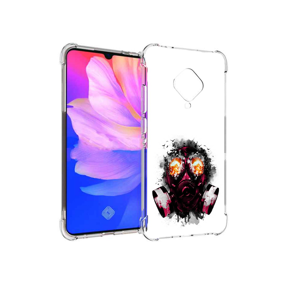

Чехол MyPads Tocco для Vivo V17 красный противогаз (PT147343.378.412), Прозрачный, Tocco