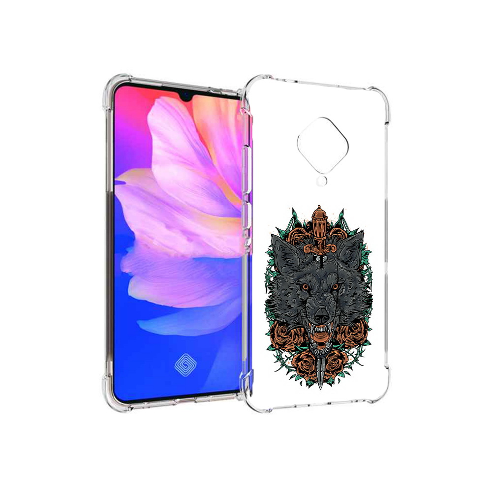 

Чехол MyPads Tocco для Vivo V17 красивый злой волк (PT147343.378.409), Прозрачный, Tocco