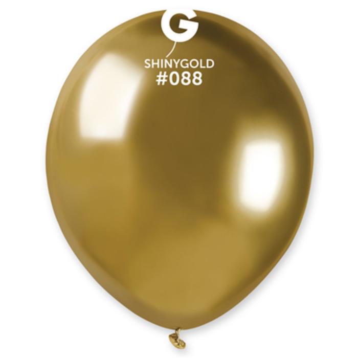 

Шар латексный 5, хром Shiny, водные бомбочки, золото, набор 100 шт.