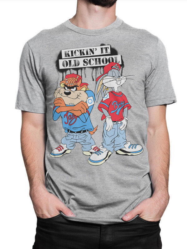 

Футболка мужская Dream Shirts Багз и Таз Old School BUN-7459432 серая XS, Багз и Таз Old School BUN-7459432