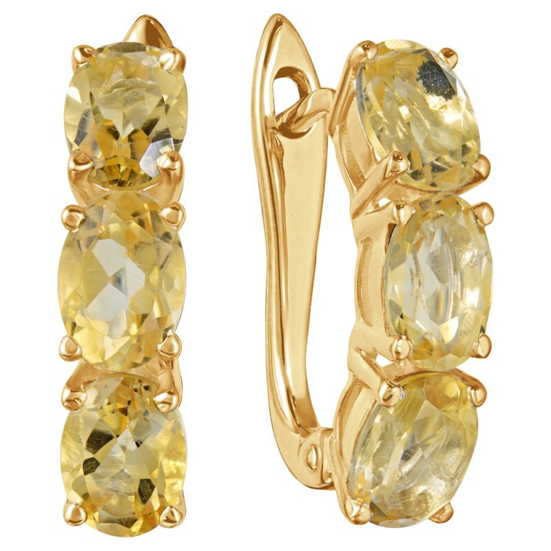 

Серьги из серебра с цитрином LAZURIT-ONLINE 7920YG, 7920YG