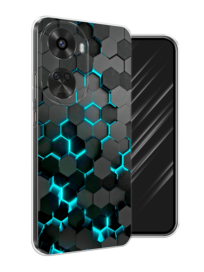 

Чехол Awog на Huawei Nova 11 SE "Соты бирюзовые", Черный;бирюзовый;синий, 6122650-1