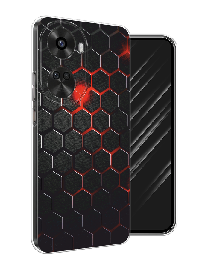 

Чехол Awog на Huawei Nova 11 SE "Фон соты красные", Красный;черный, 6122650-1