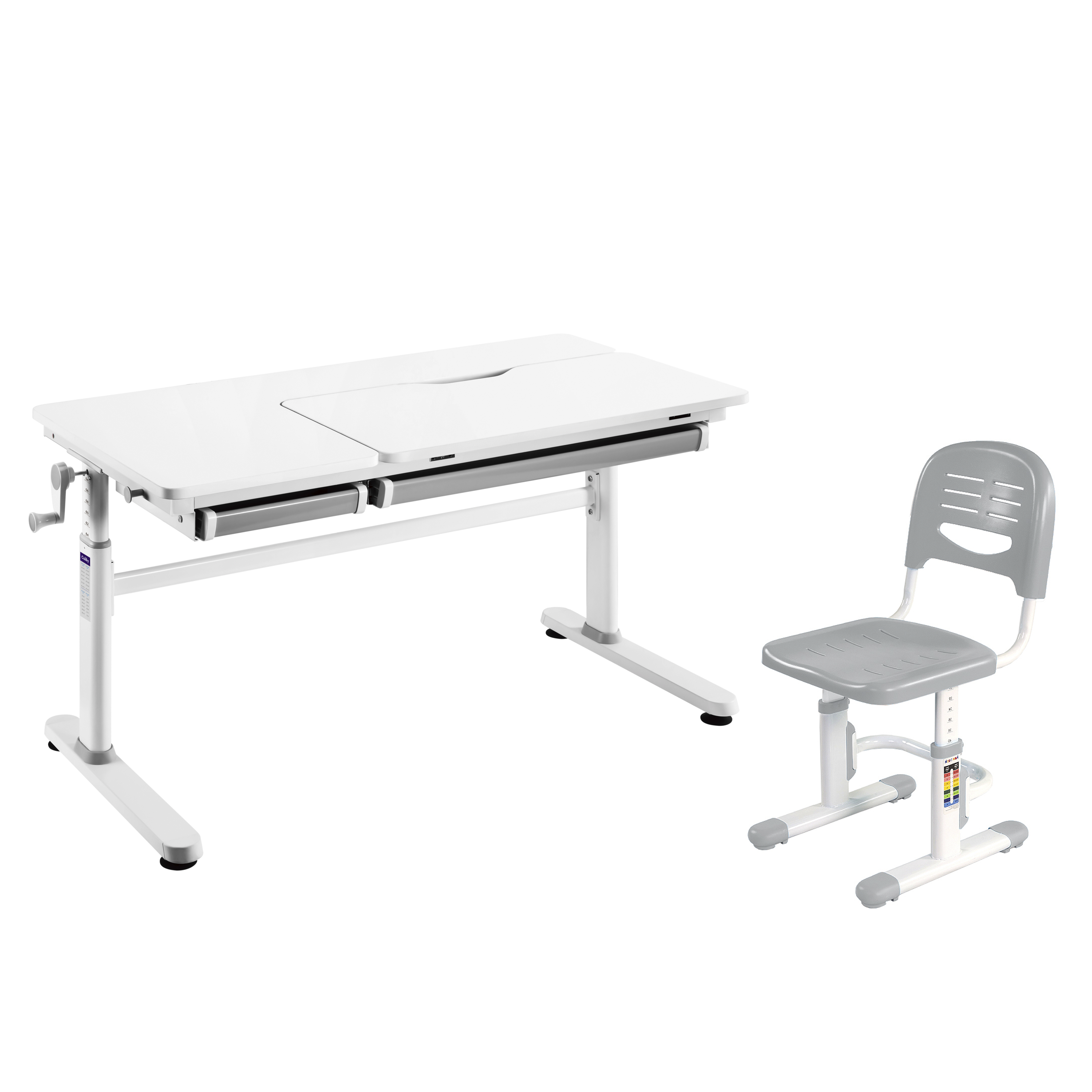 

Растущая парта и стул Cubby Iris+SST3 new серого цвета, Iris+Fresco (new)