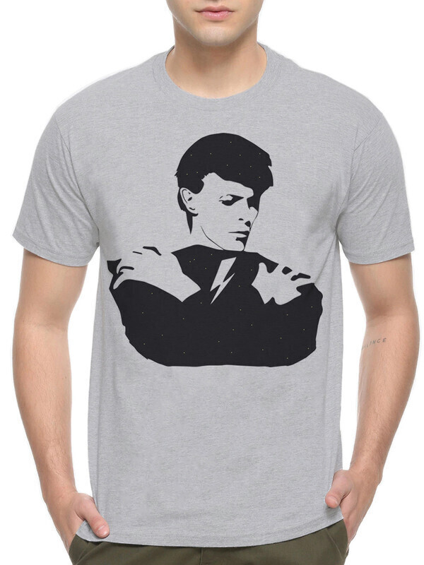 фото Футболка мужская dream shirts дэвид боуи - david bowie bow-6698542 серая xl