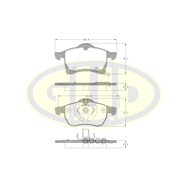 фото Колодки тормозные передние opel astra g 1.8i-2.2i/tdi &16v 98- g.u.d.