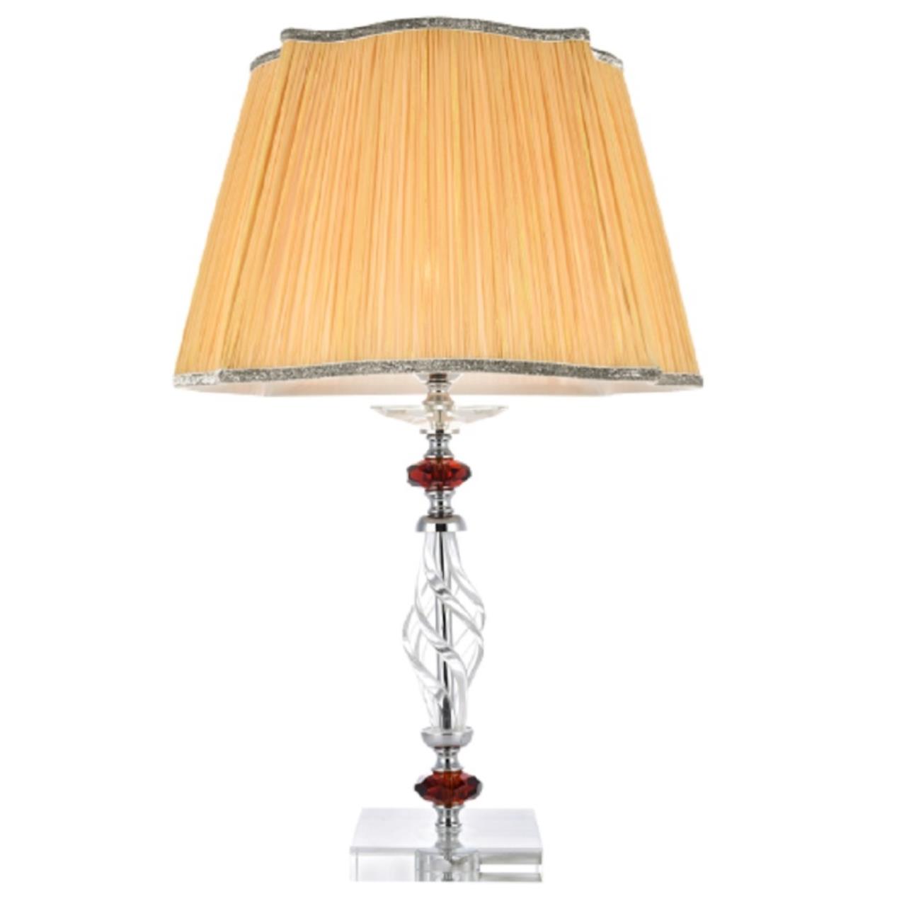 фото Светильник настольный crystal lux catarina, lg1 gold/transparent-cog, 60w, е14