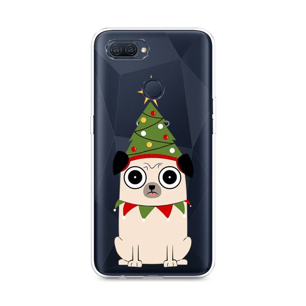 

Чехол для Oppo A12 "Собачка с ёлочкой", Бежевый;красный;зеленый, 253450-1
