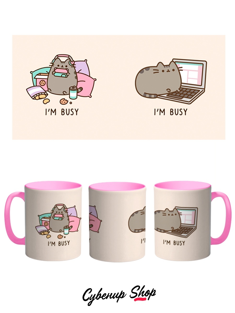 фото Кружка сувенирshop "кот пушин pusheen cat" 330 мл cu-anps4-pi/2s