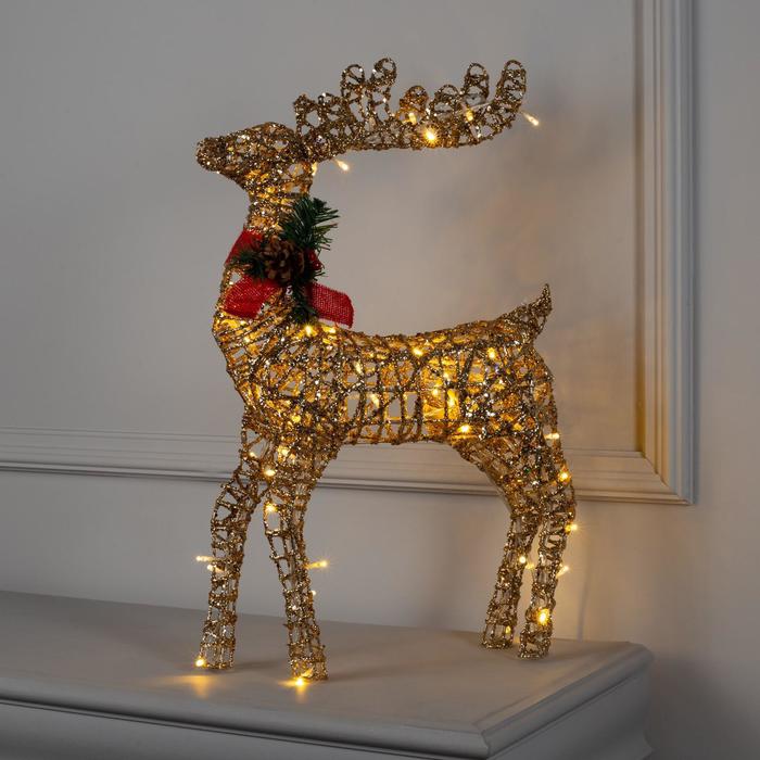 

Световая фигура Luazon Lighting Олень золотой 3662047 белый теплый, Олень золотой