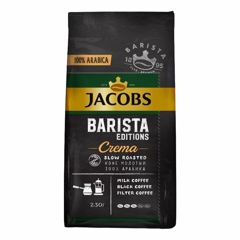 Кофе молотый JACOBS Barista Editions Crema 230 г