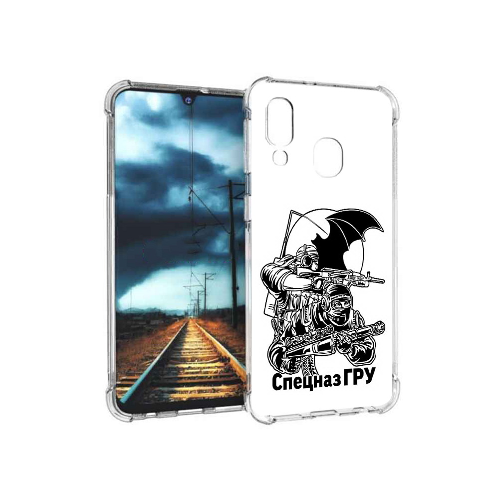 

Чехол MyPads Tocco для Samsung Galaxy A40 спецназ гру (PT128655.504.618), Прозрачный, Tocco