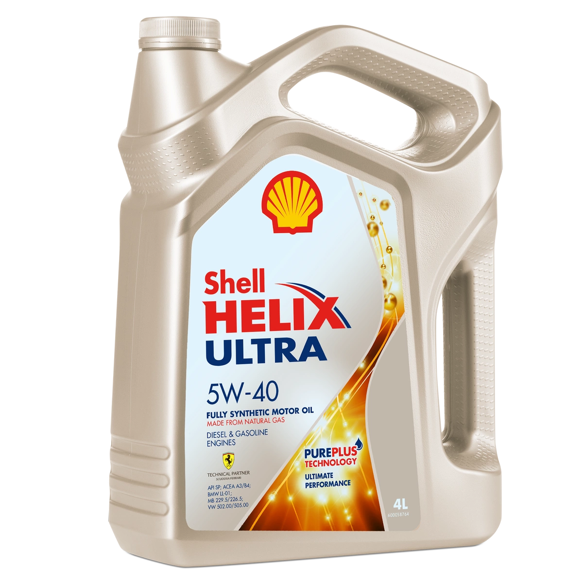 

Моторное масло Shell синтетическое Helix Ultra 5W40 SN