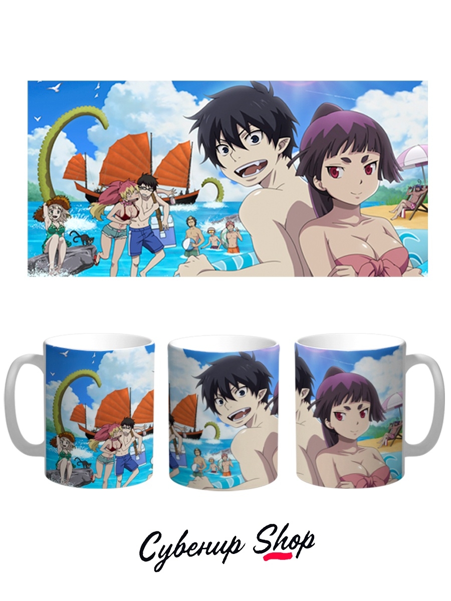 фото Кружка сувенирshop аниме "синий экзорцист / blue exorcist" 330 мл cu-anbe12-w/2s