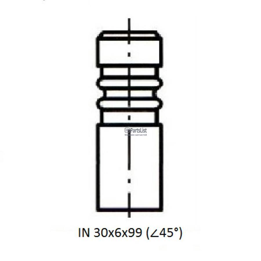 

Клапан In 30X6X99 45 Ford 1416 16V 99