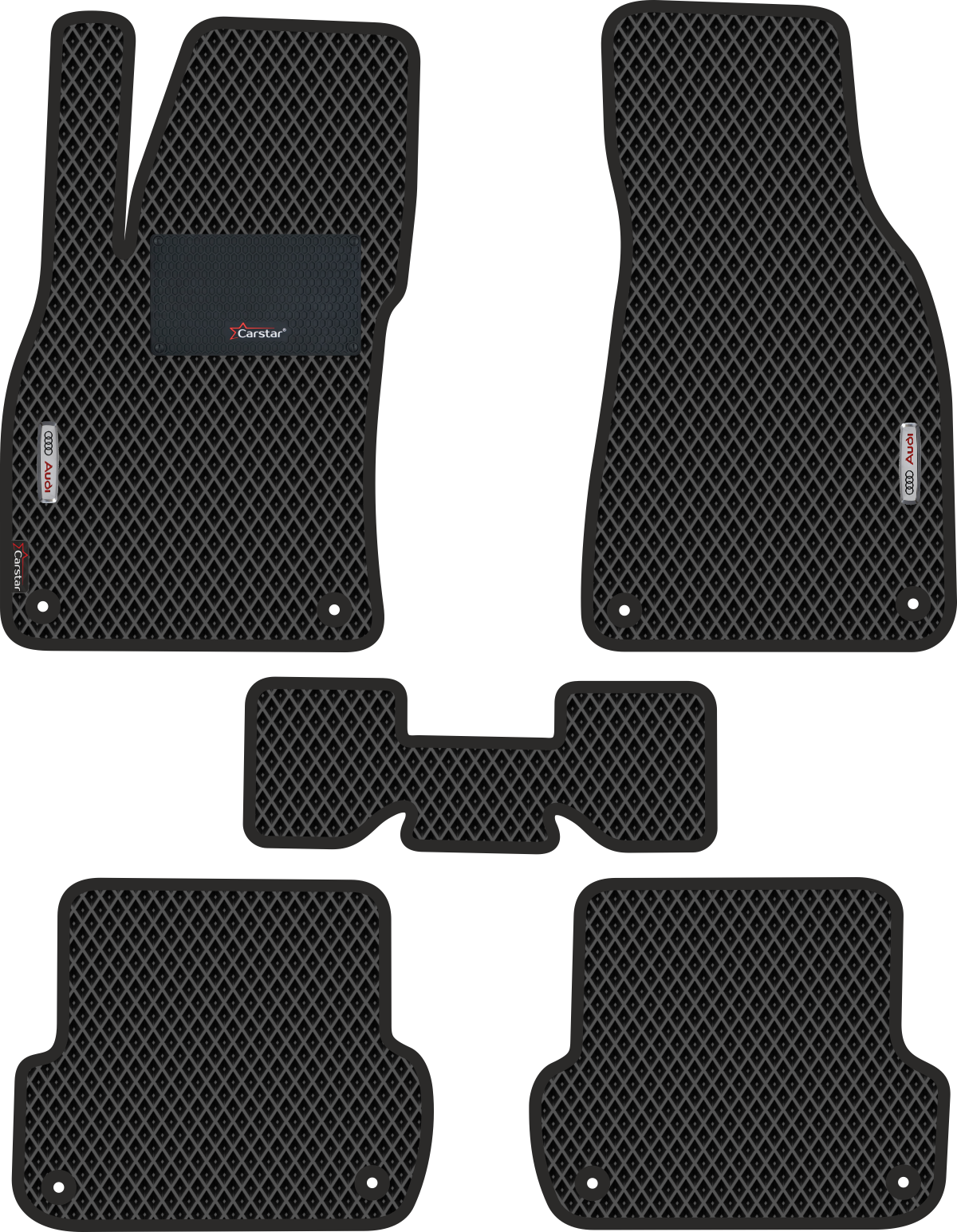 

Комплект ковриков Kupi-Kovrik EVA для Audi A4 II B6 2000-2006, чёрный,подпятник,2 эмблемы