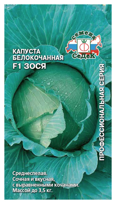 

Семена капуста белокочанная СеДеК F1 зося 15272 1 уп.