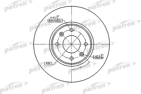 

Тормозной диск PATRON комплект 1 шт. PBD4141