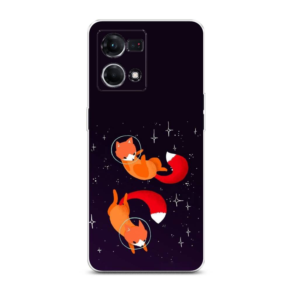 

Чехол Awog на Oppo Reno 8 4G "Лисы космонавты", Оранжевый, 2511450-4