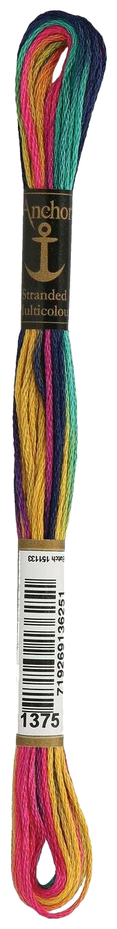 

Нитки мулине Anchor Stranded Cotton Multicolour 4615000-01375 8 м разноцветный