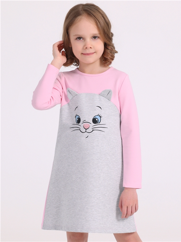 Платье детское Апрель 278дев858Д1Р, светло-розовый11+светло-серый Розовый нос, 116