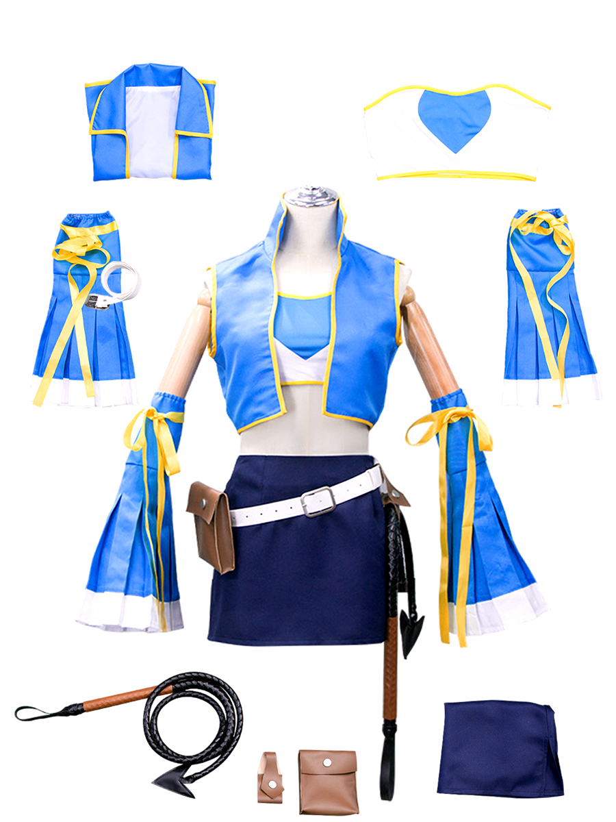 

Костюм карнавальный женский Анимэ StarFriend Хвост феи Люси Хартфилия Fairy Tail синий M, аниме Хвост феи Люси Хартфилия Fairy Tail