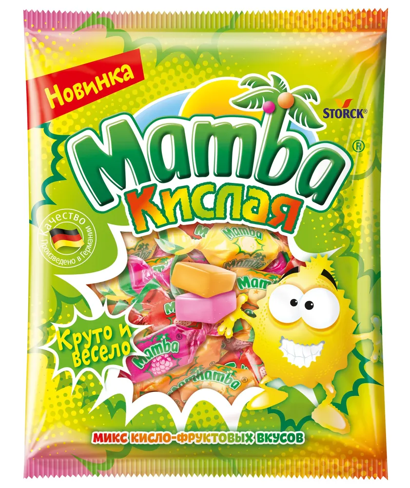Жевательные конфеты Mamba Кислая, 12 шт по 70 г