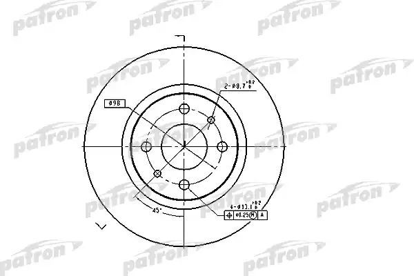 

Тормозной диск PATRON PBD1747