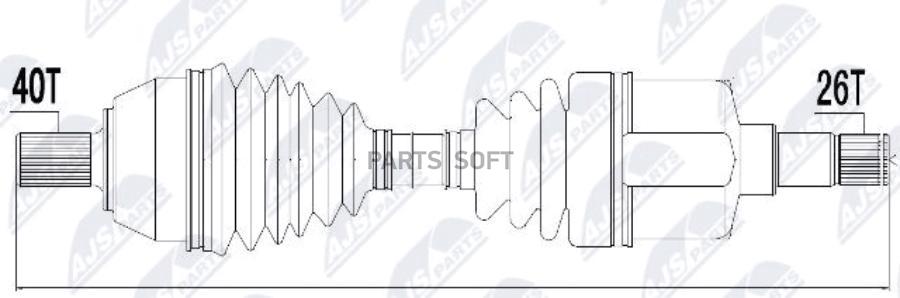 

Полуось Ford Mondeo Iv 1Шт Nty Npwfr050