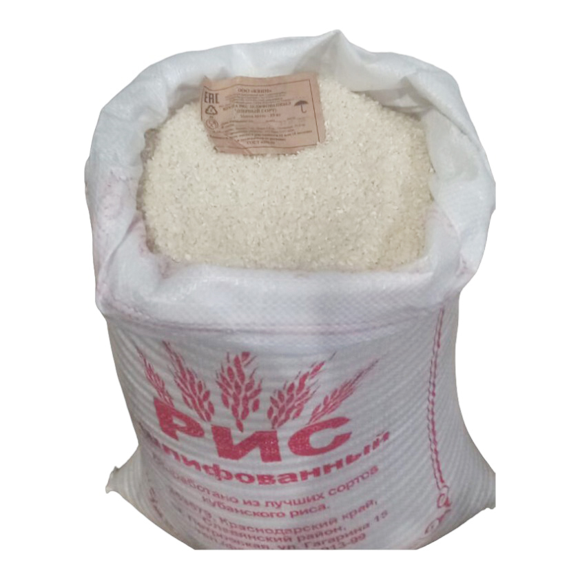 Рис длиннозерный шлифованный - 25 кг