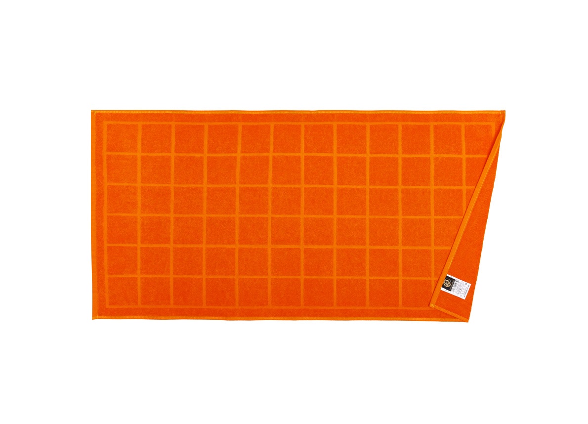 Полотенце для лица отельное (50100; махра 450гр) Клетка оранж