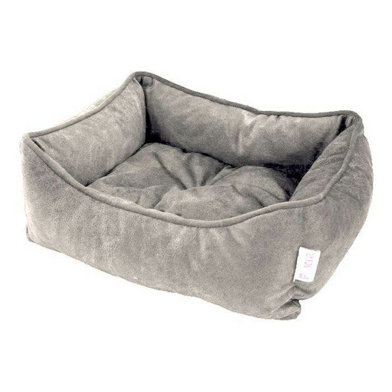 

Лежанка для собак и кошек Foxie Prestige Classic серая, велюр, 60x50см