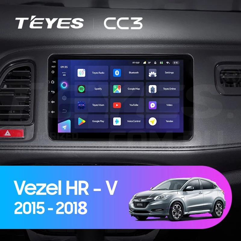 Штатная магнитола Teyes CC3 432 Honda HR-V 2015-2018 35800₽