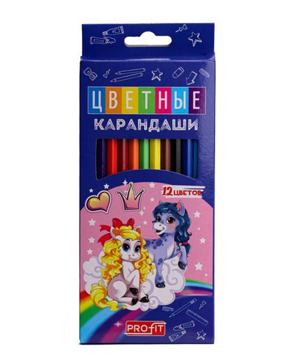 

Карандаши цветные "Дружные Пони", 12 цветов