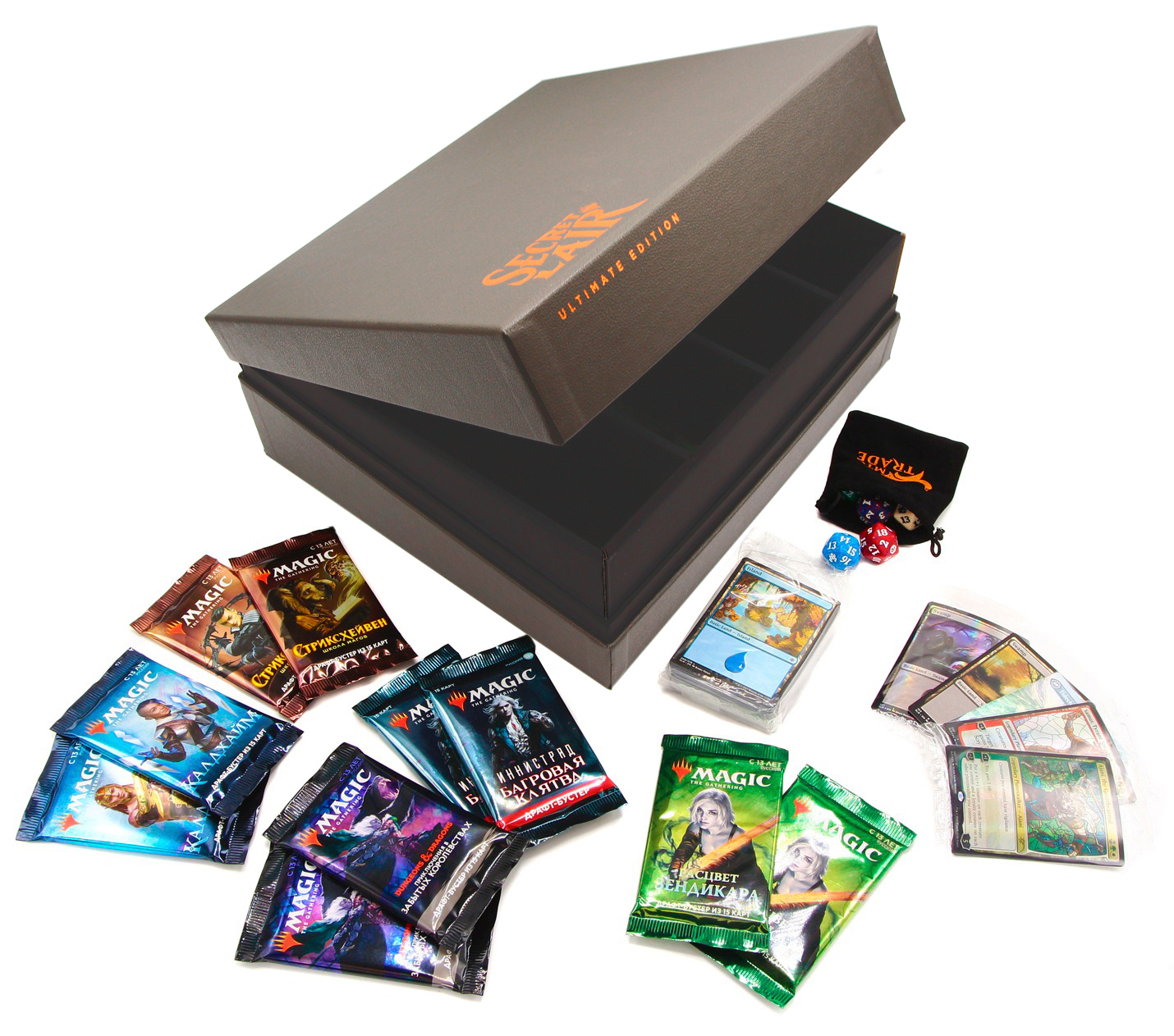 Набор MTGTRADE Super Secret Bundle, серая коробка 278682 коробка для карт mtgtrade secret lair серый 278750