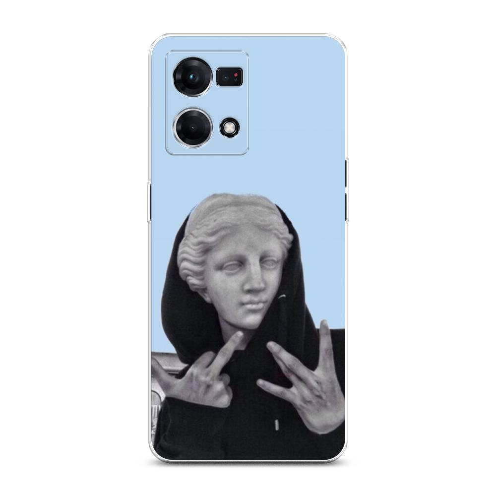 

Чехол Awog на Oppo Reno 8 4G "SWAG статуя", Голубой, 2511450-9