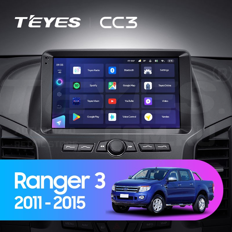

Штатная магнитола Teyes CC3 4/32 Ford Ranger 3 (2011-2015) F1, CC3