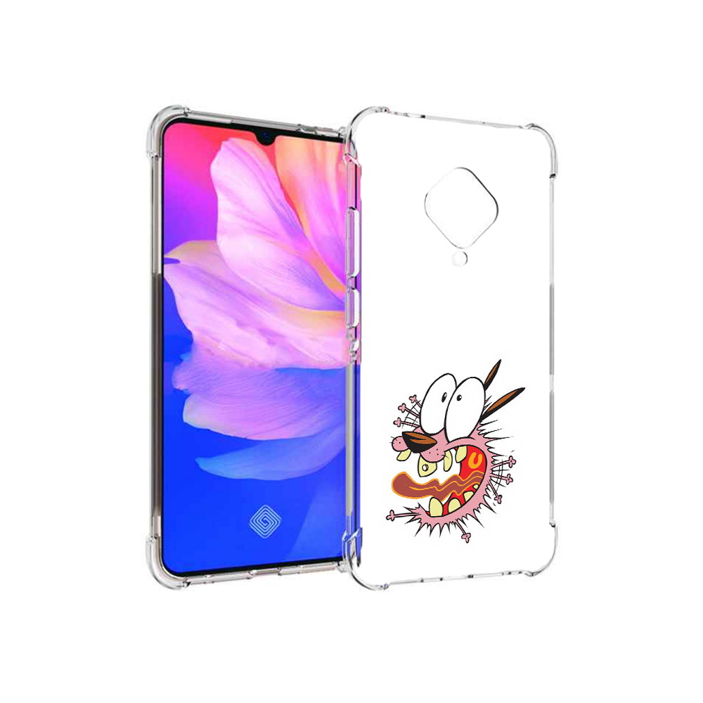 

Чехол MyPads Tocco для Vivo V17 испуганный бобик (PT147343.378.381), Прозрачный, Tocco