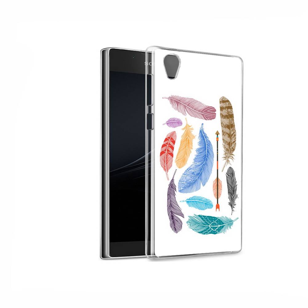 

Чехол MyPads Tocco для Sony Xperia L1 разноцветные перья (PT66853.250.572), Прозрачный, Tocco