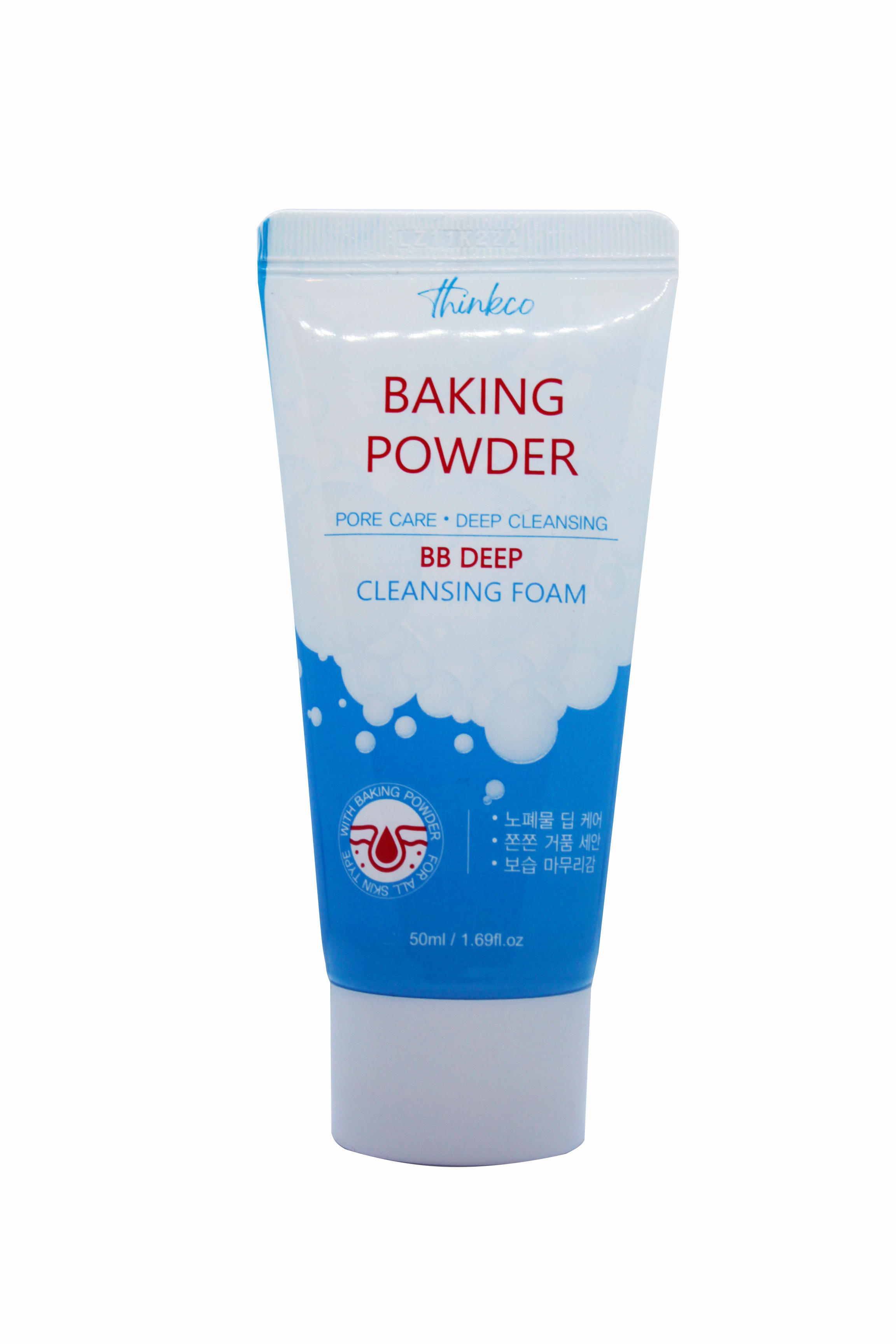 Пенка для глубокого очищения кожи лица для снятия ББ крема с содой Thinkco 50 мл пенка для лица сода soda tok tok clean pore bubble foam