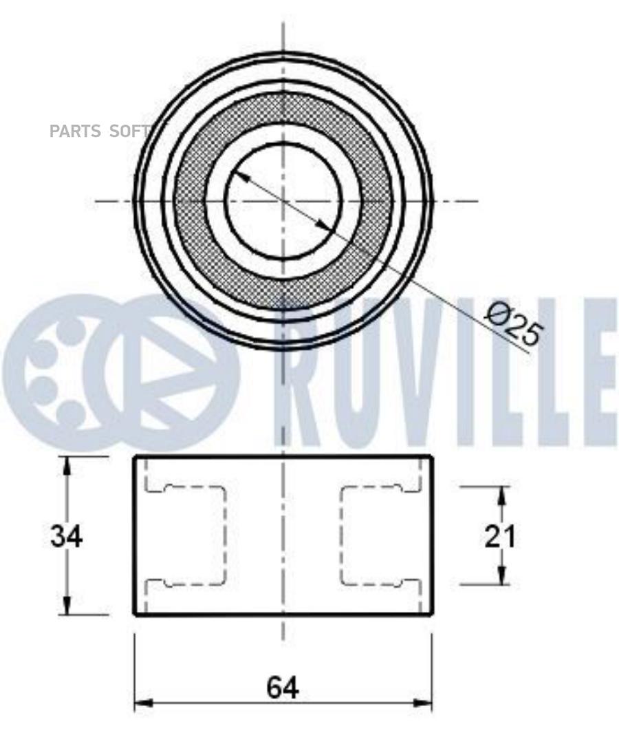 

Ролик Ремня Грм Peugeot/Fiat/Citroen 2.5,2.8Hdi 1Шт Ruville 540018