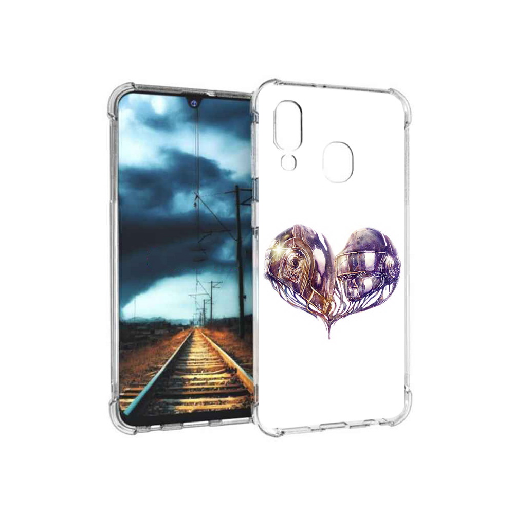 

Чехол MyPads Tocco для Samsung Galaxy A40 сердце абстракция (PT128655.504.596), Прозрачный, Tocco