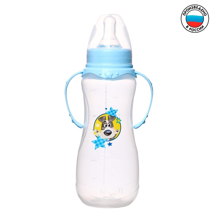 Бутылочка для кормления Mum&Baby Собачка Джекки приталенная, с ручками, 250 мл, 0+ бутылочка для кормления с ручками сыночек 150 мл от 0 мес голубой