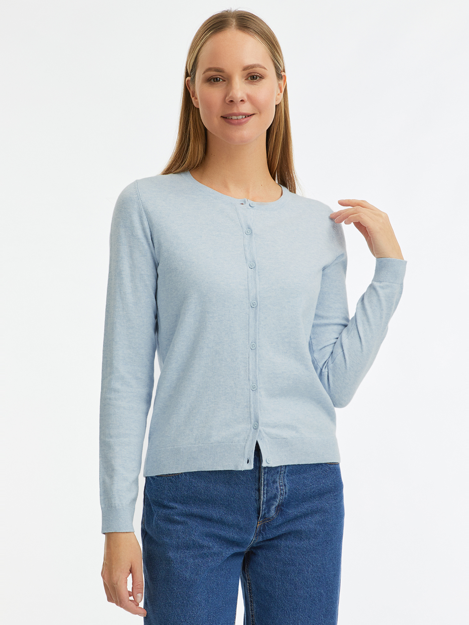 

Кардиган женский oodji 63212568B синий XL, 63212568B