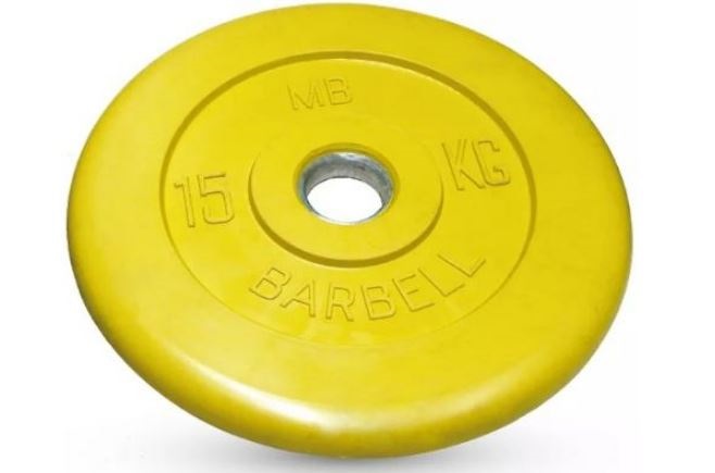 фото Диск для штанги mb barbell евро-классик 15 кг, 51 мм