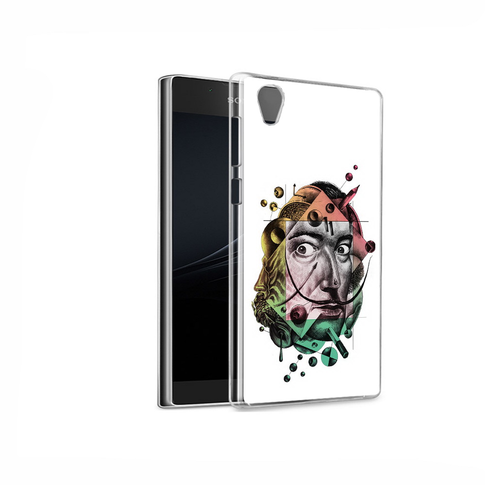 

Чехол MyPads Tocco для Sony Xperia L1 разноцветное лицо абстракция (PT66853.250.570), Прозрачный, Tocco