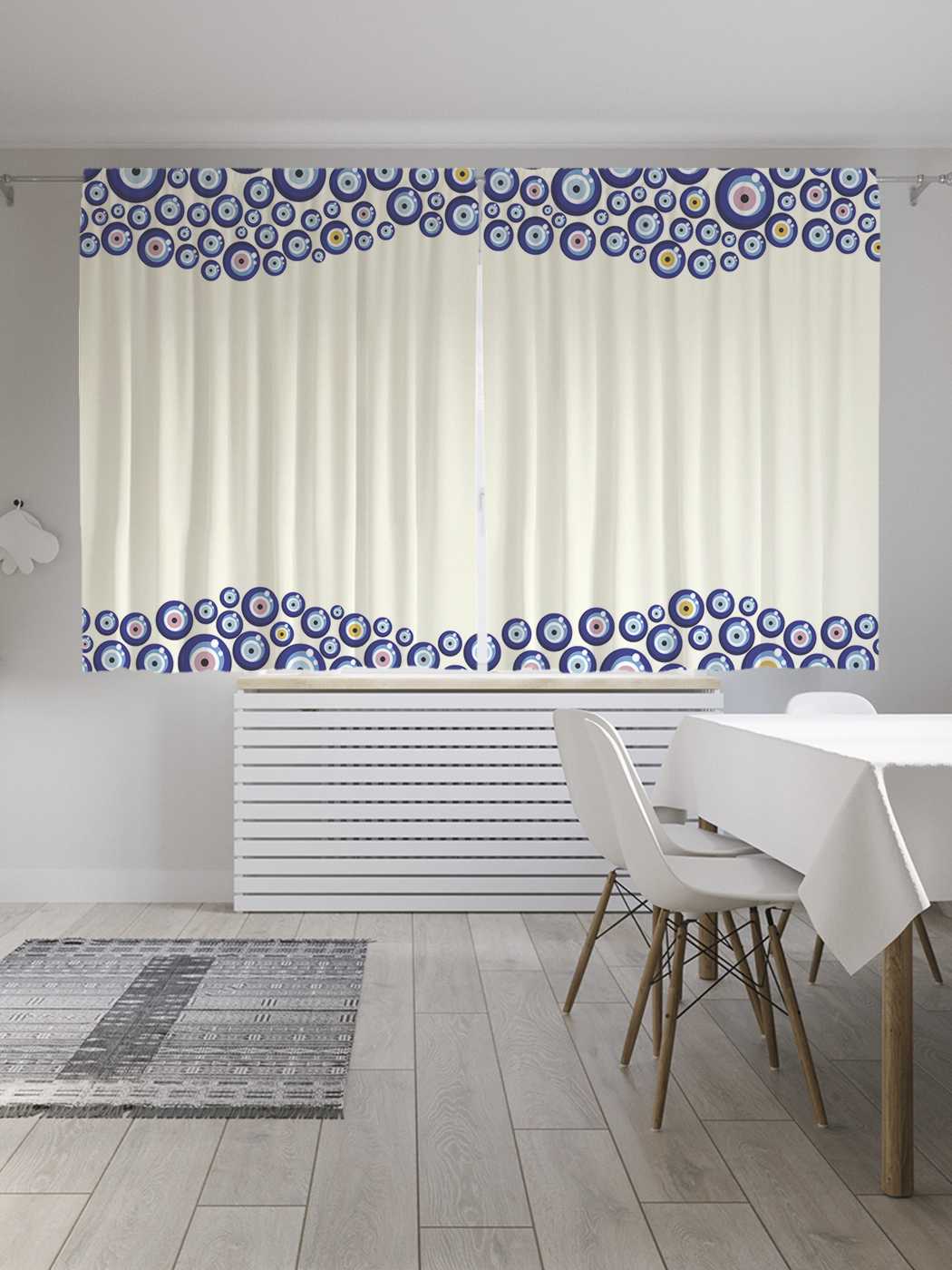 

Шторы JoyArty с фотопечатью "Амулеты от сглаза" из сатена, 290х180 см, Амулеты от сглаза