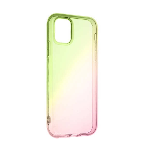 фото Чехол для iphone 11 pro max rainbow 2 зелено-желто-розовый nobrand