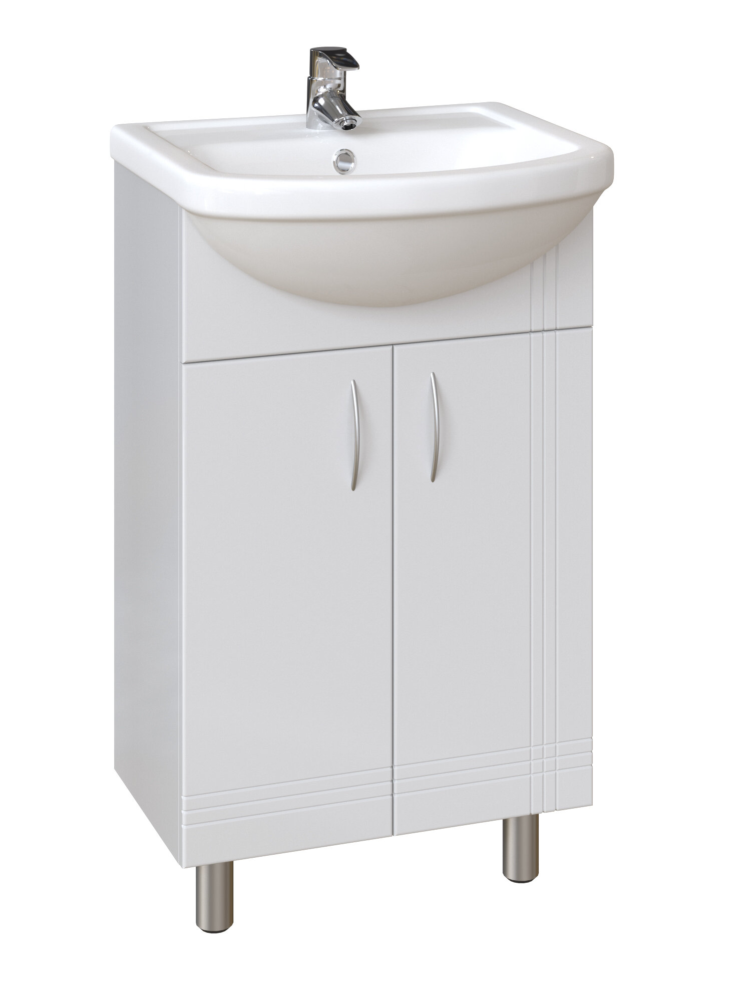 фото Тумба напольная sanstar вольга 50 без раковины для ванной комнаты, белая